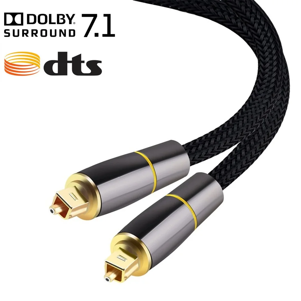 Digital Optical Audio Cable Toslink 5.1 SPDIF For DVD Xbox 360 Blu-ray CD Speaker Wire Soundbar Wire 1m 1.5m 2m 3m 5m 10m