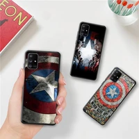 marvel avengers hero captain america phone case for samsung galaxy a52 a21s a02s a12 a31 a81 a10 a30 a32 a50 a80 a71 a51 5g