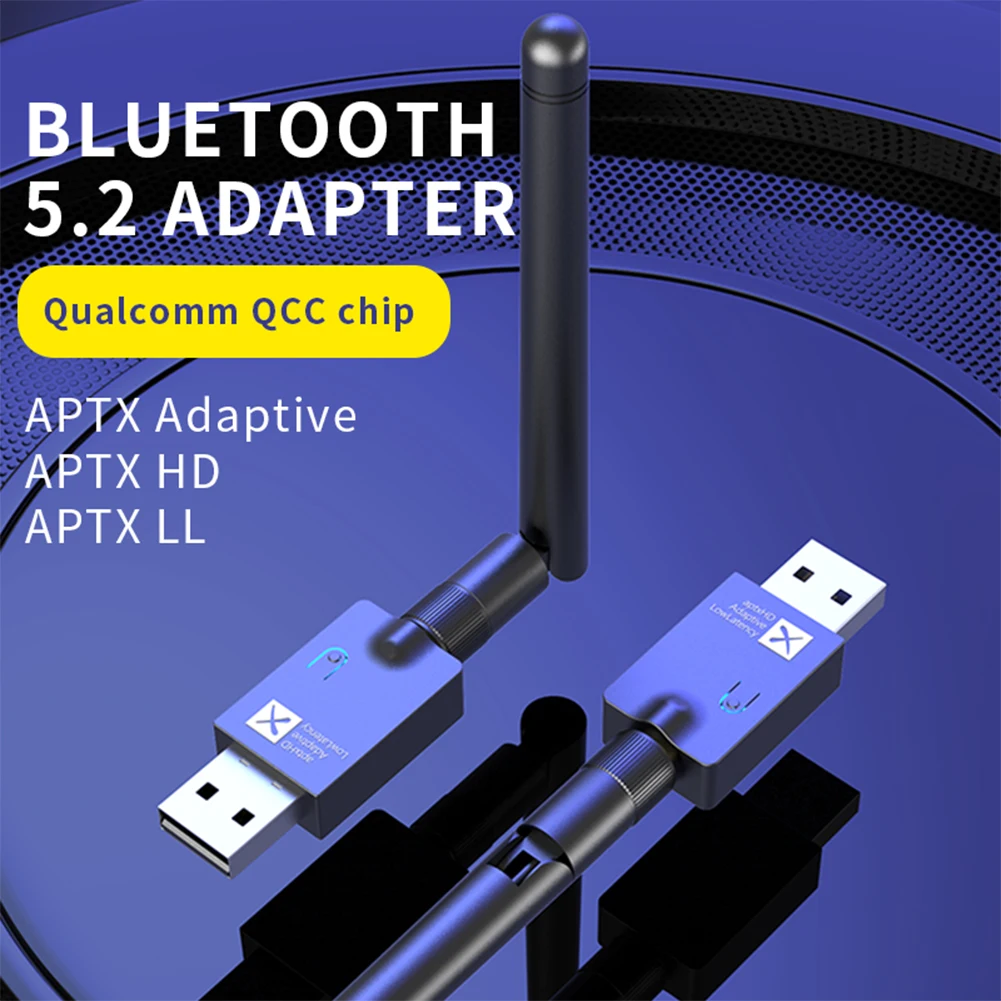 

QCC3056 CSR Bluetooth 5,2 аудио передатчик aptX LL HD адаптивный 40 мс низкая задержка многоточечный с микрофоном беспроводной адаптер ТВ