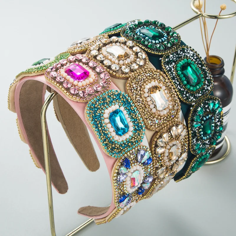 Роскошная повязка на голову Стразы в стиле барокко модные аксессуары для волос