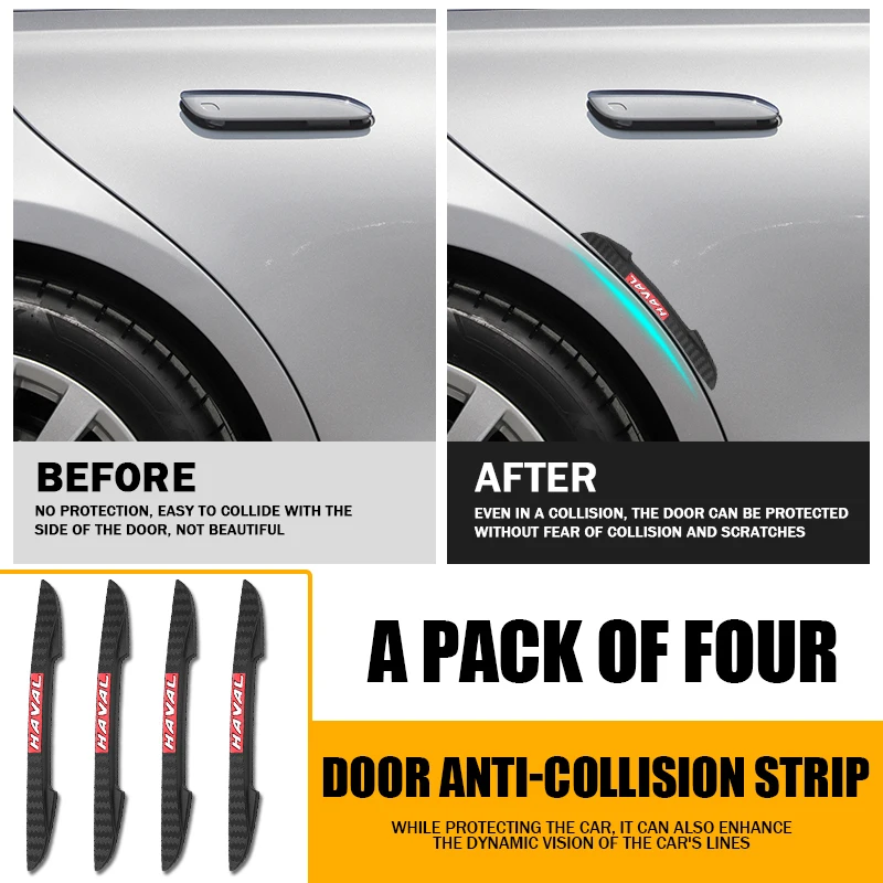 

4pcs Car Rubber Bumper Side Door Edge Protection for Chery Tiggo 2 3 4 5 7 8 Qq Iq Blossom Fulwin Arrizo Fora Fulwin Accessories