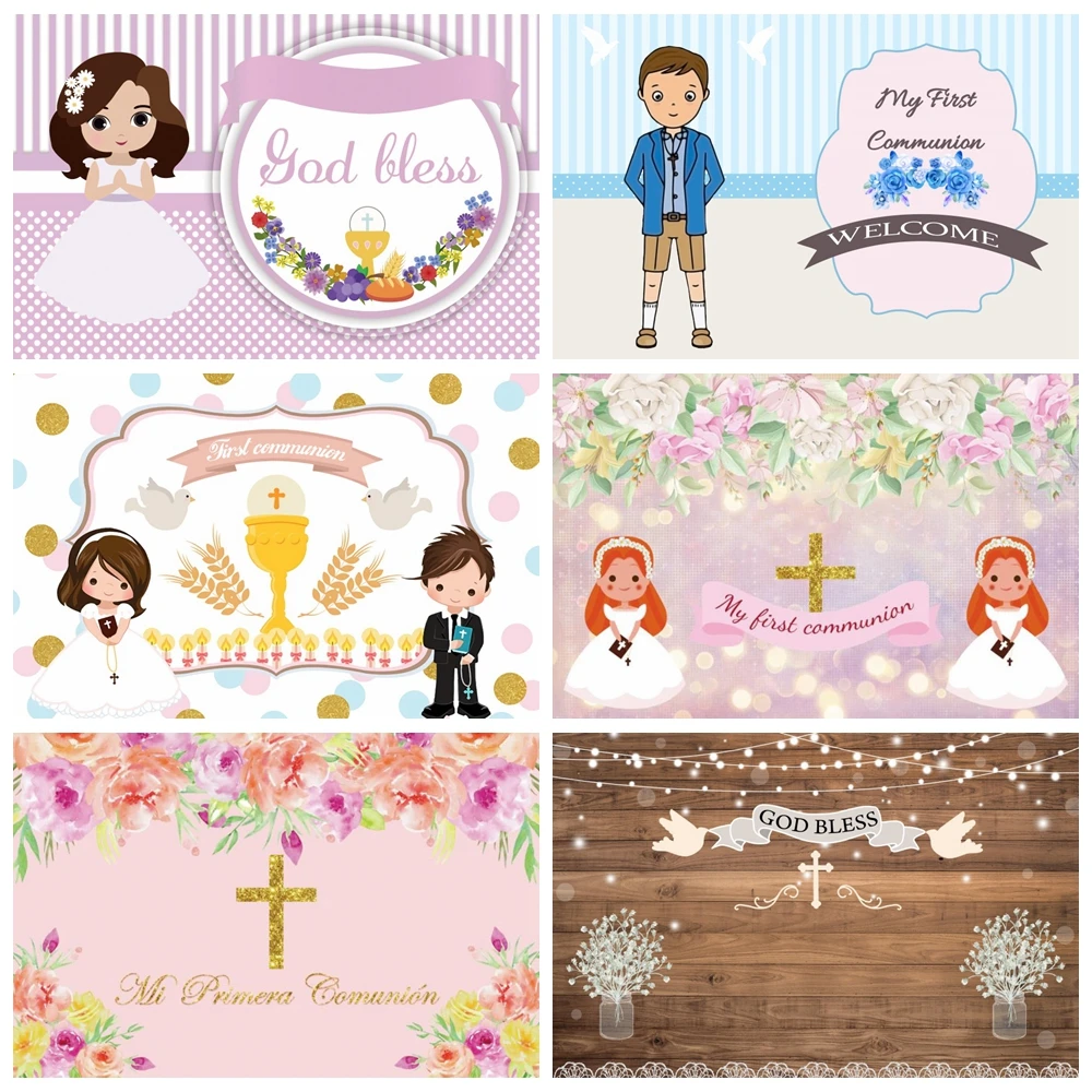 

Yeele Holy First Communion Girl Boy Backdrop My Baptism Photography Baby Shower Newborn Birthday Background For Photo Studio