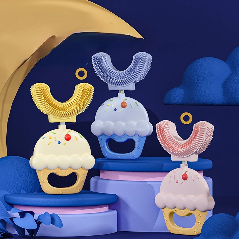 

Детская Силиконовая зубная щетка, с мультяшным рисунком