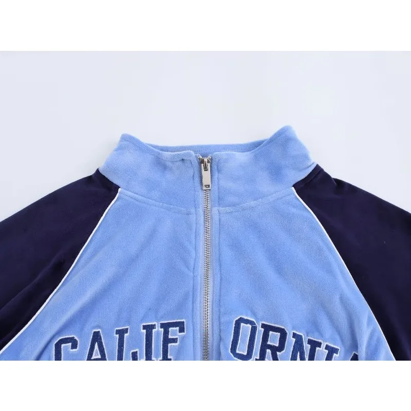  Весенний вельветовый спортивный костюм женская куртка на молнии брюки для