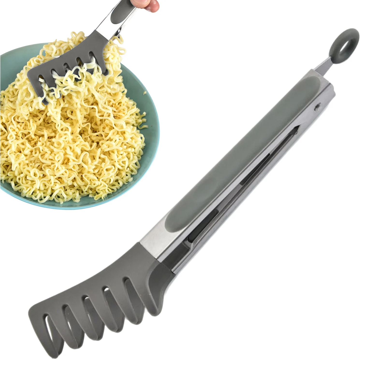 

Spaghetti Tongs Silicone Tipped Tongs For Serving Food Pasta Server 12inch Non Slip Handle Spaghetti Tong Food Clip For Salad