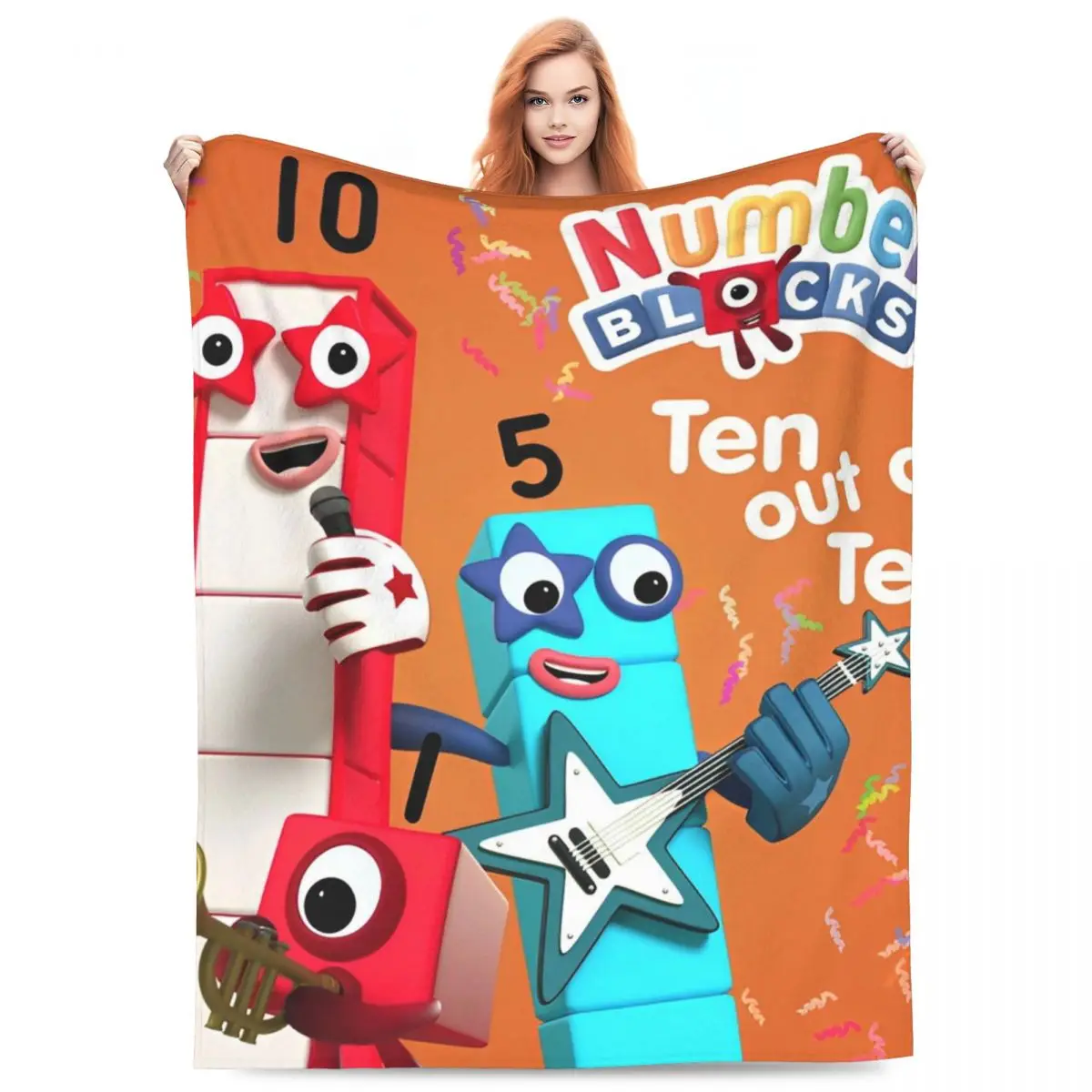 N-Numberblocks-s мультяшное одеяло фланелевое для кемпинга гостиной теплое покрывало