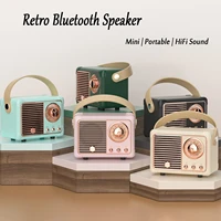 new retro bluetooth speaker portable wireless mini bluetooth sound box support tf card for outdoor hiking travel pc phone home