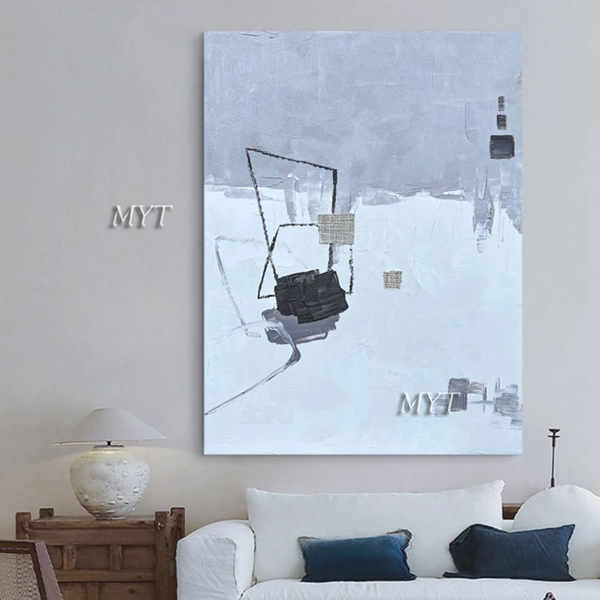 

100% Hand-painted Easy Canvas Art Wall Pictures For Living Room Paintings Unframed Modern Abstract Design Artwork Wholesale