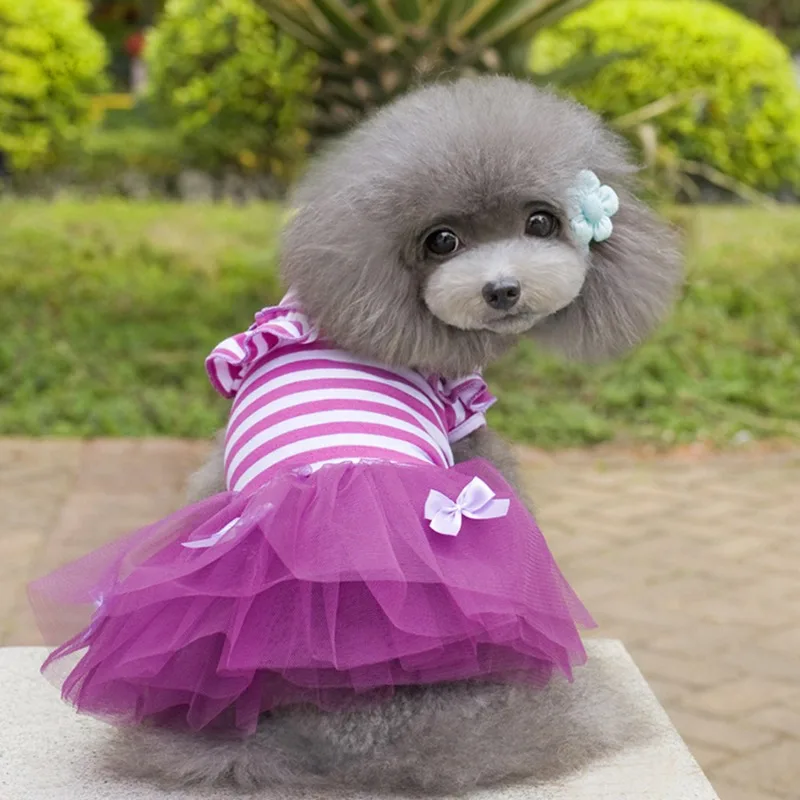 

Cute Puppy's Cotton Princess Dress Besides Multiple Sizes All Seasons Comfortable For Small Lovely Dog Pets