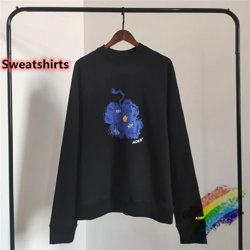 

2020fw Ader Error Sweatshirts Men Women 1:1 Best Quality High Street Blue Graffiti Embroidery Adererror Crewneck Pullovers
