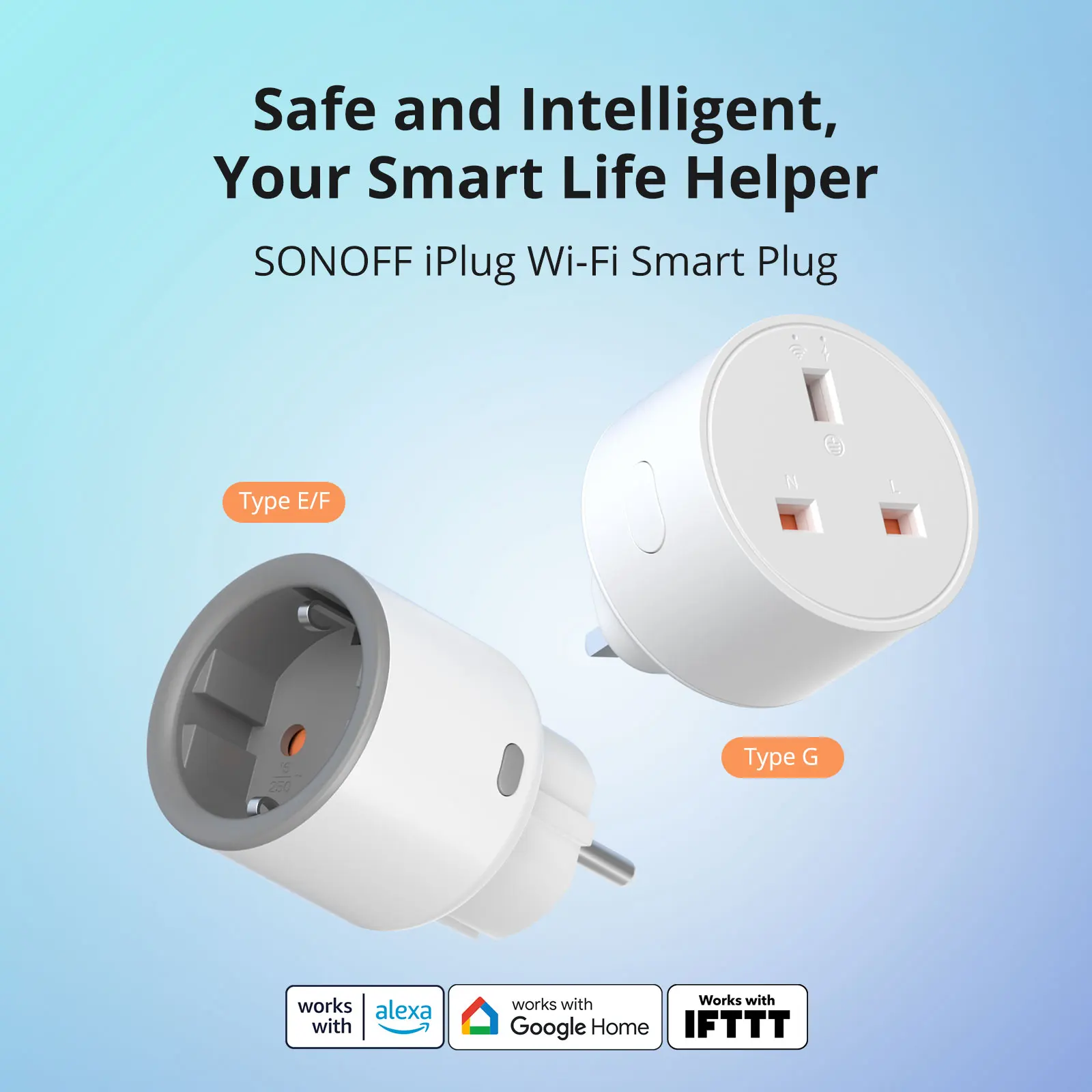Смарт-часы SONOFF S60 EU/UK iPlug Wi-Fi Smart Socket