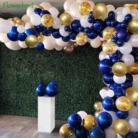 129pcs navy blue gold balloon arch garland kit confetti balloons for graduation party baby shower wedding birthday prom decor