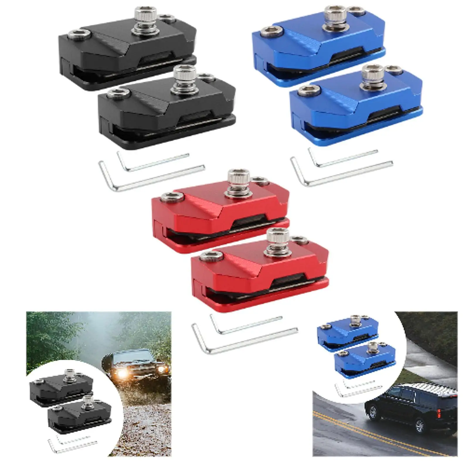 2 szt. praktycznych ogólnych wsporników montażowych listwy świetlnej LED do SUV-a