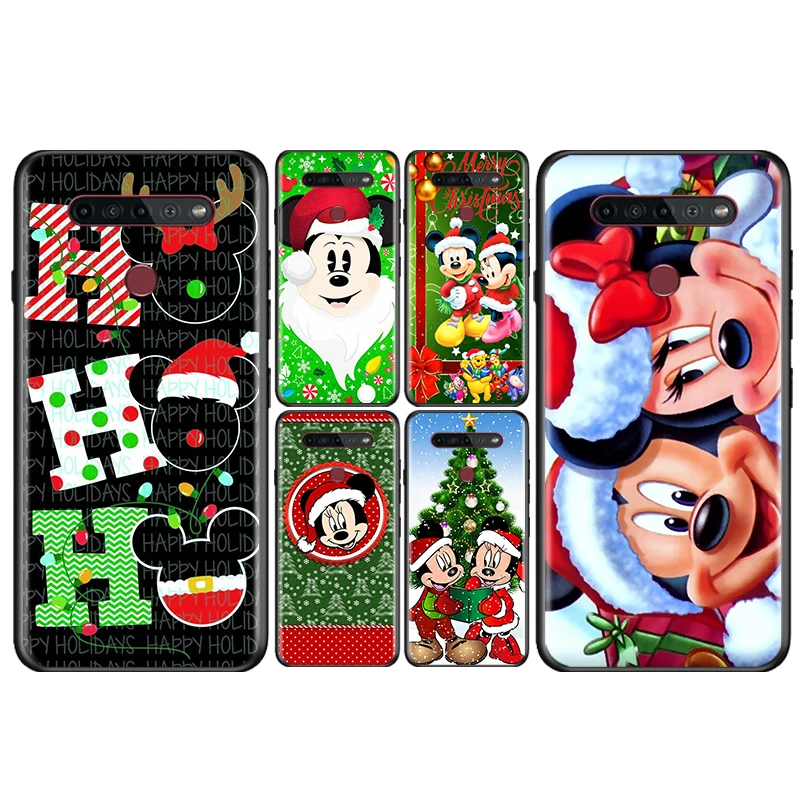 

Christmas Mickey Minnie For LG K92 K71 K61 K51S K41S K50S K22 Q60 V60 V50S V50 V40 V30 G8 G8X G8S ThinQ Black Phone Case