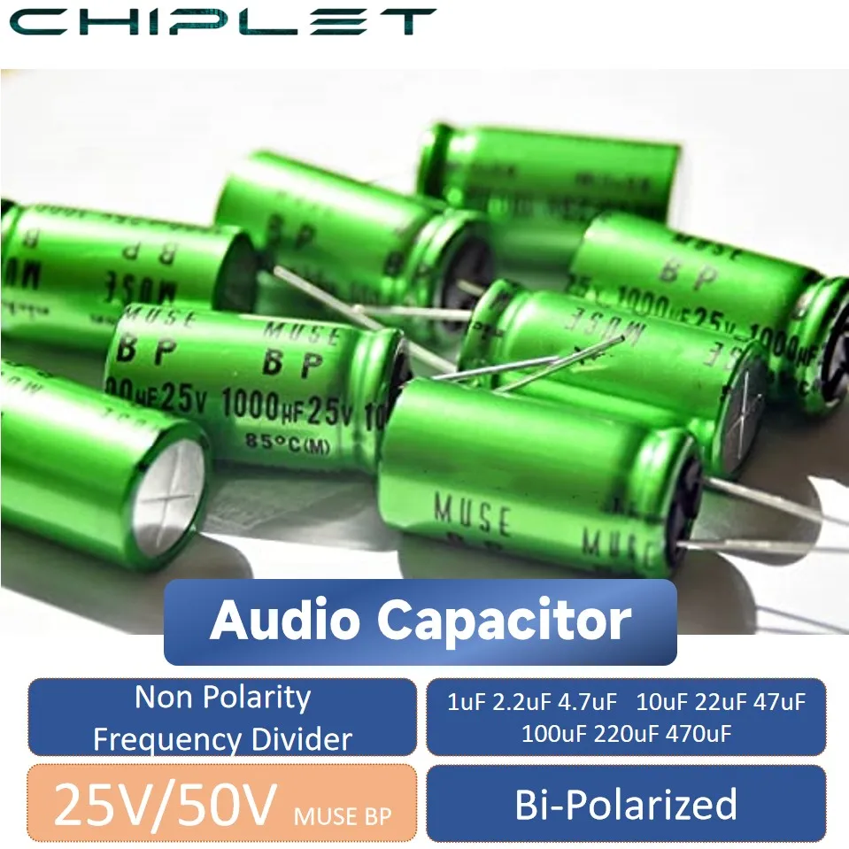 Аудио конденсатор без полировки, 25 В, 50 В, 1 мкФ, 2,2 мкФ, 4,7 мкФ ...