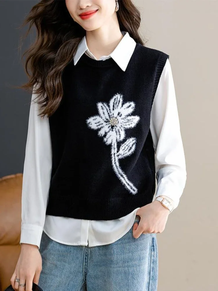 Женский свитер короткий зеленый жилет укороченный вязаный в клетку кардиган