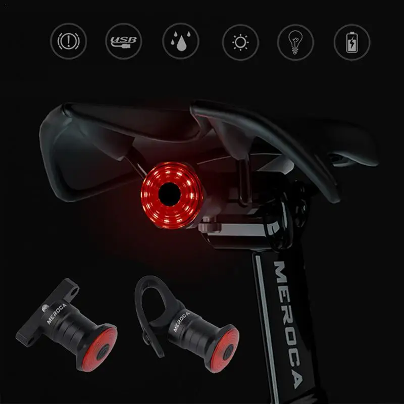 

Светильник задний велосипедный Аккумуляторный со светодиодной подсветкой и датчиком