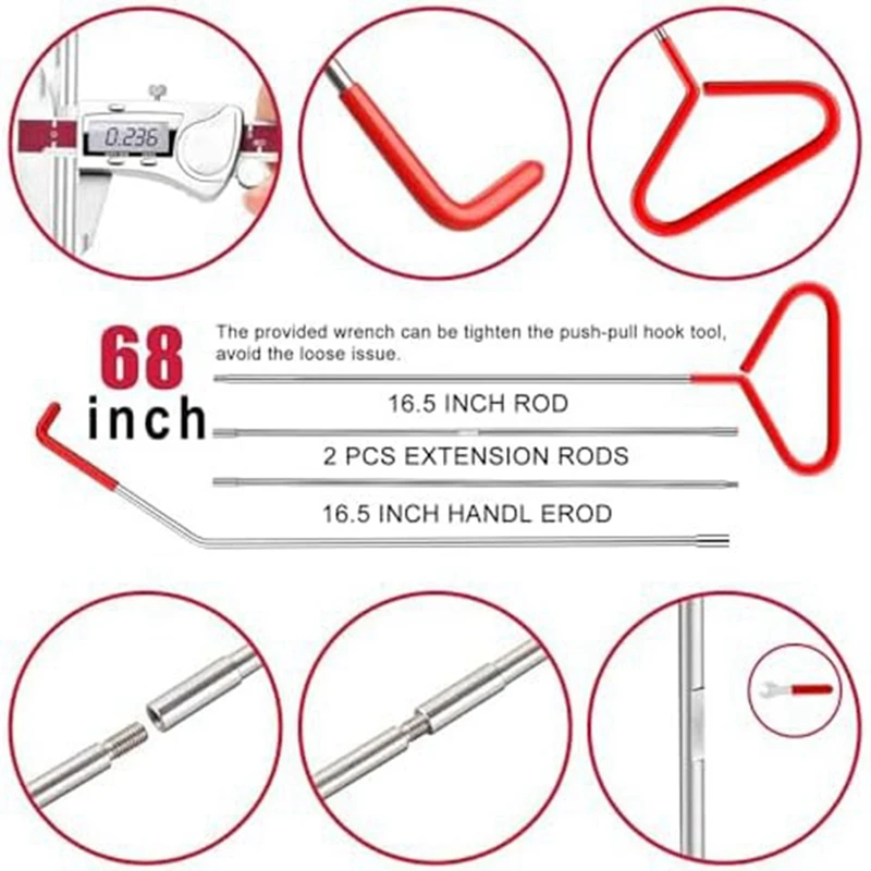 Автомобильный аварийный комплект с клиньями для окон пневматическими