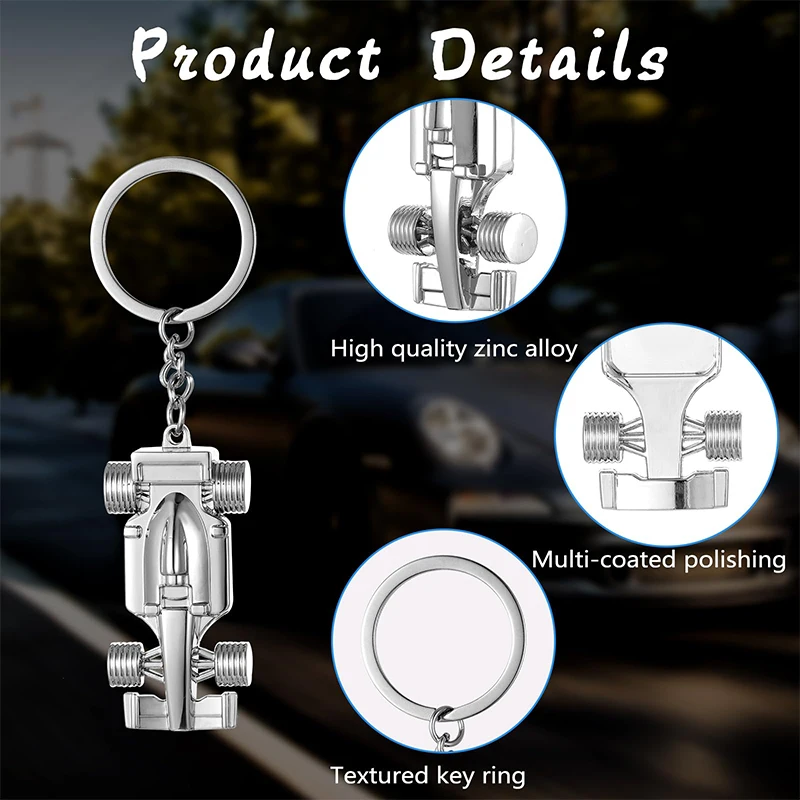 50 шт. модель гоночного автомобиля f1 брелок для ключа металлическая ключей