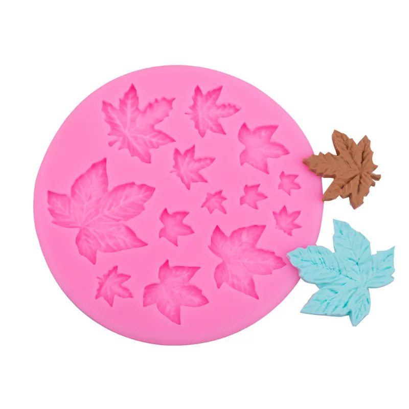 

1Pcs Maple Leaf 3D Silicone Mold Chocolate Candy Fondant Cake Decorating Tools Cupcake Molds Kitchen Bakeware