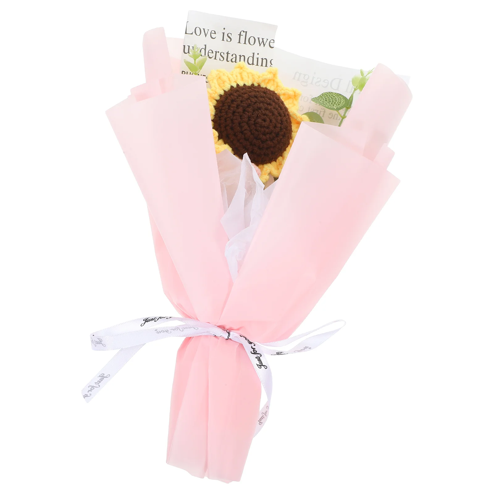 

Artificial Flower Crochet Floral Bouquet Mini Miniature Decoration Knit Ornament