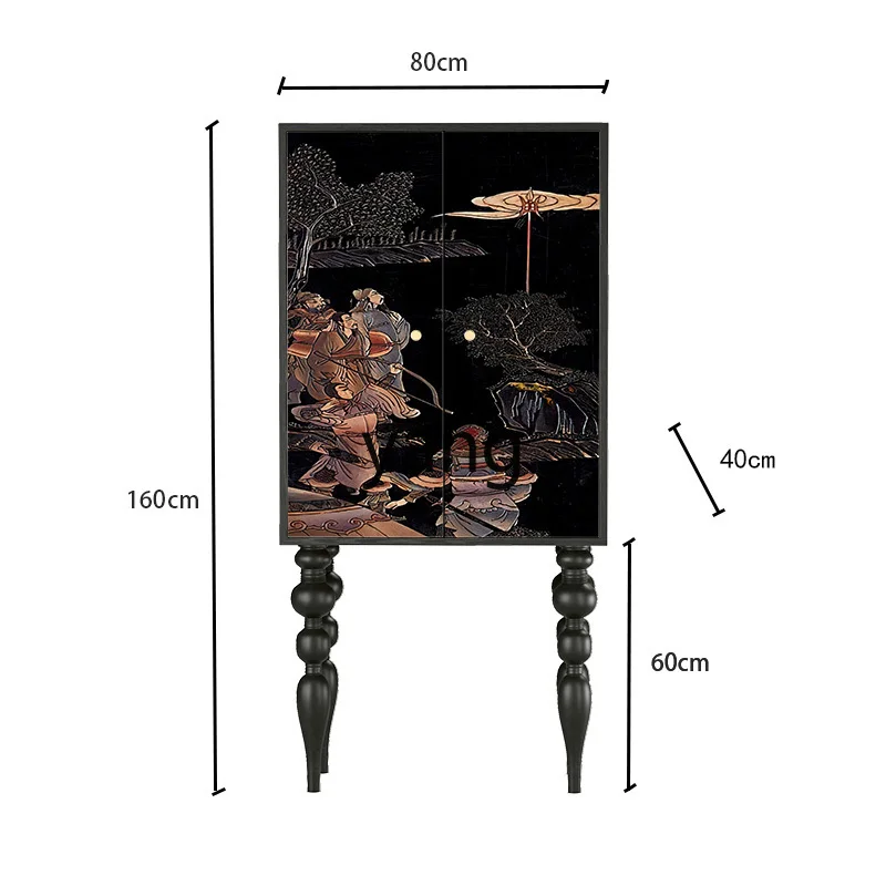 Шкафчик LXL с высокой ножкой классический художественный шкаф для дома спальни