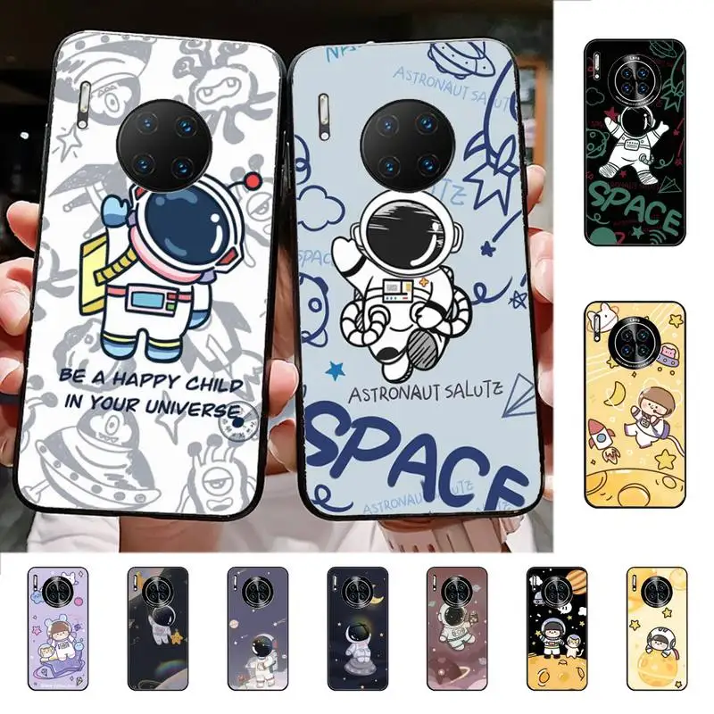 

Cute Astronaut Cartoon Phone Case for Huawei Mate 20 10 9 40 30 lite pro X Nova 2 3i 7se
