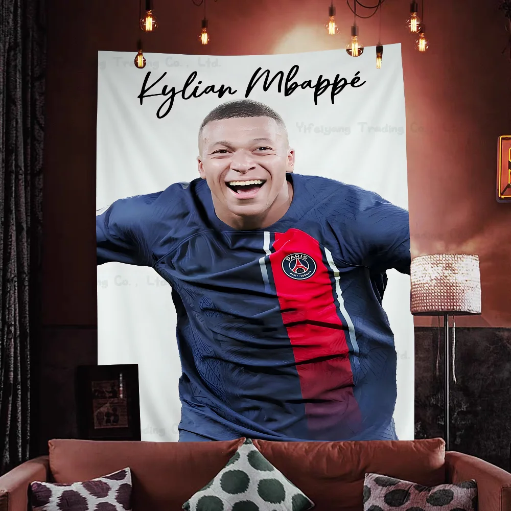 Красочный знаменитый футболист аниме гобелен индийский Будда украшение стены