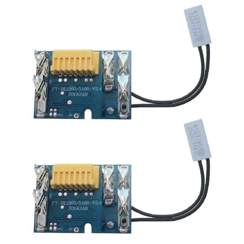 

2 шт., запасная плата для чипа аккумулятора 18 В, 3 А для Makita BL1830, BL1850, BL1860