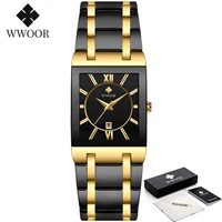 wwoor design women bracelet watches top brand luxury ladies dress clock fashion square gold wristwatch gift box relogio feminino