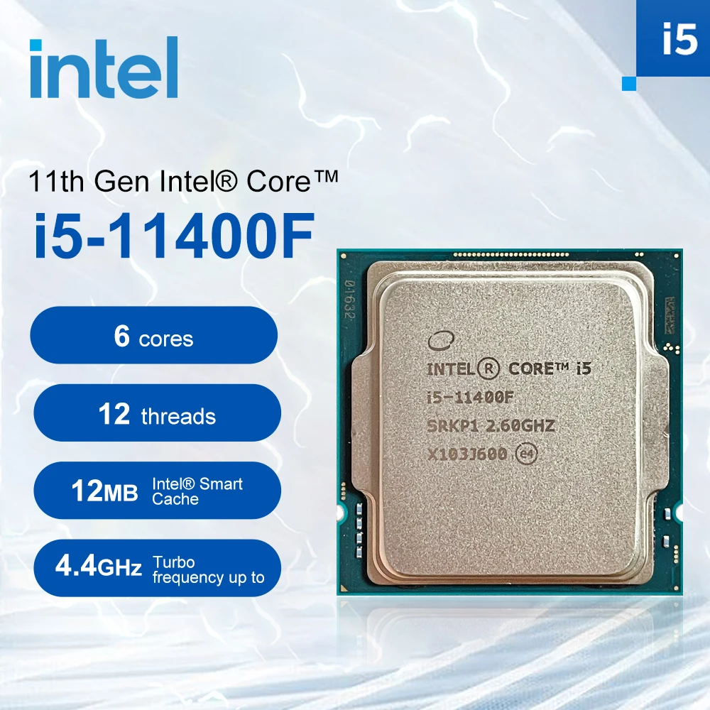 

Intel New Core i5-11400F i5 11400F 2.6 GHz Six-Core Twelve-Thread Gamer CPU Processor L3=12M 65W LGA 1200 Desktop Accessories