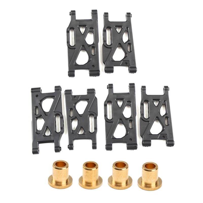 

3 пары, передний/задний поворотный рычаг для Wltoys 144001 1/14 и 1 комплект для Wltoys 144001 1/14 4WD, Металлическое шасси 144001-1295 6X5.2