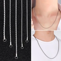 cool women men silver color hip hop statement chain necklace 2 2mm3mm stainless steel necklace