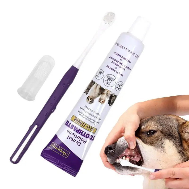 

Детская зубная щетка со вкусом бычьей шерсти, зубная щетка для собак с зубной пастой, зубная щетка для собак