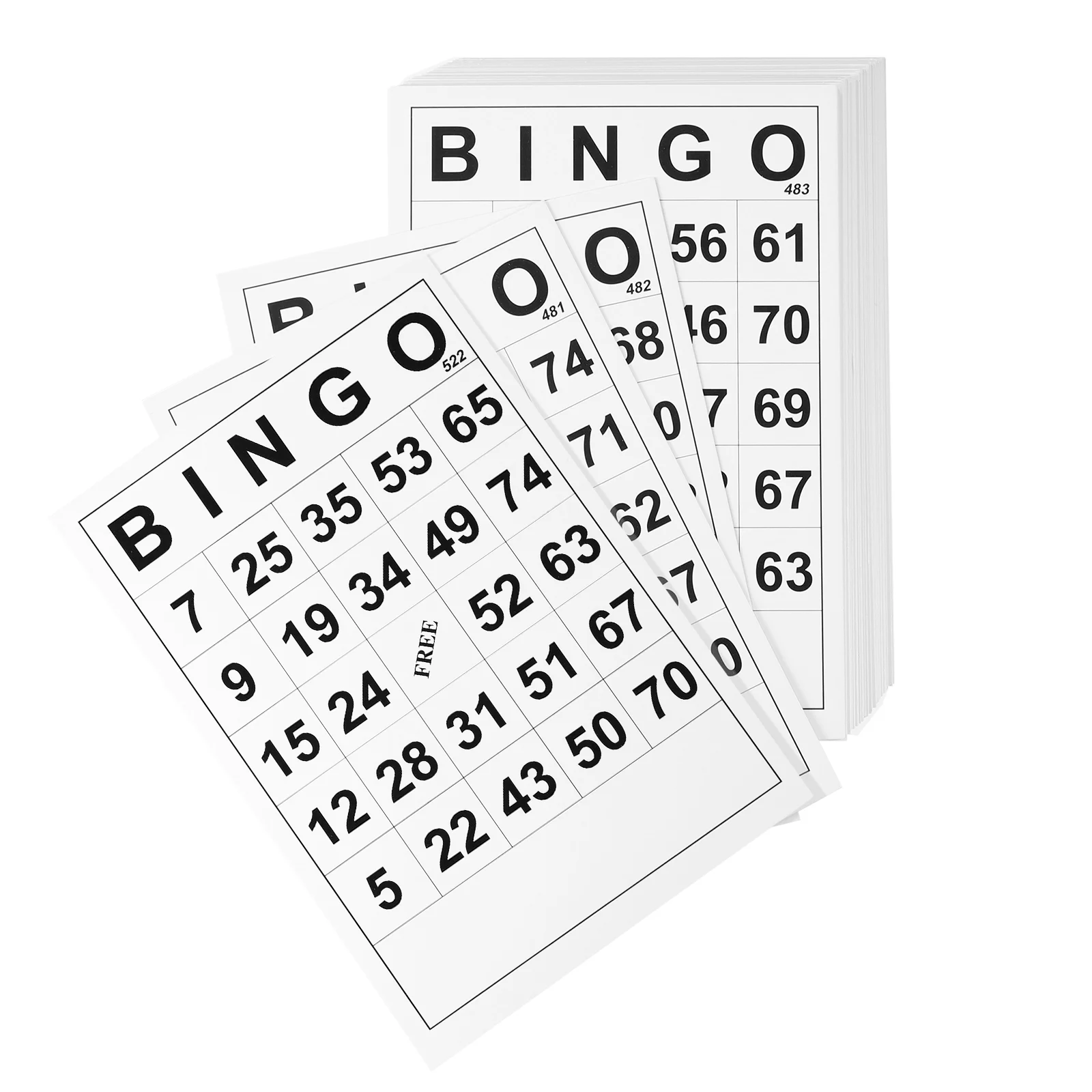 

Карточка для бинго, карточки для игр в бинго с уникальными числами, аксессуары для семейных игр в бинго для веселья, интеллектуального развития (белый)