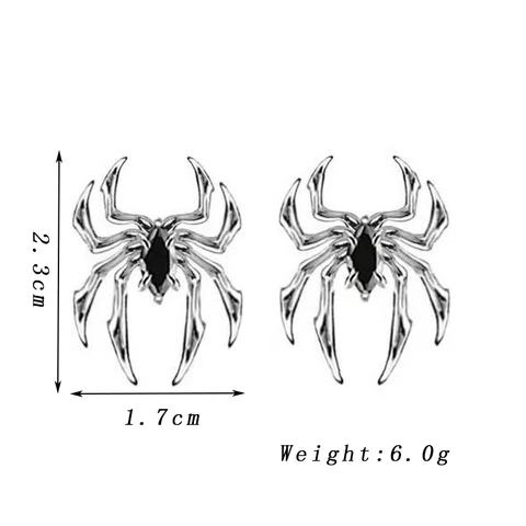 Серебряные серьги-пауки Guangtuo