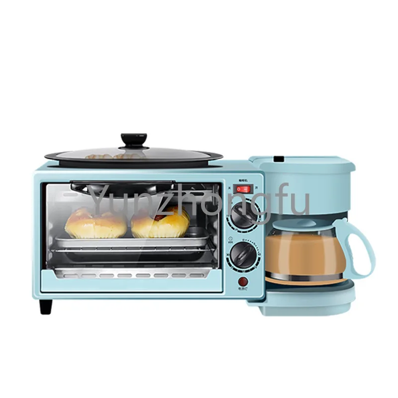 

Кухонная утварь 3-в-1, многофункциональная машина для завтрака, стационарный Электрический тостер в стиле ретро, духовка из нержавеющей стали