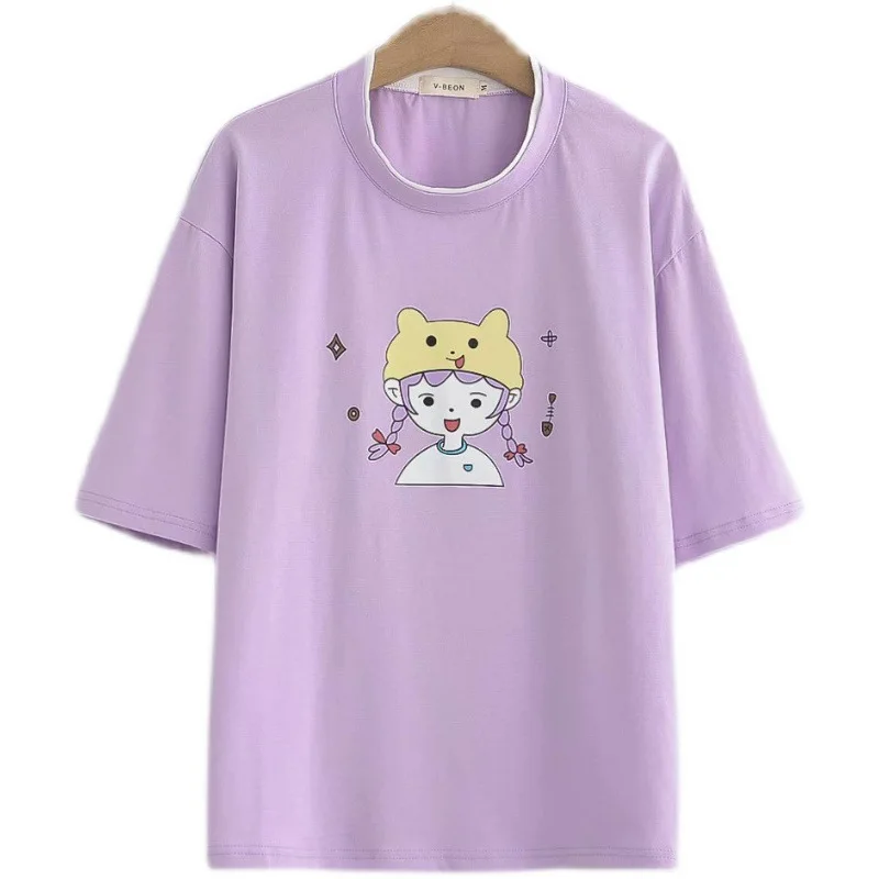 

Женская футболка с принтом, топ с круглым вырезом и коротким рукавом 2022