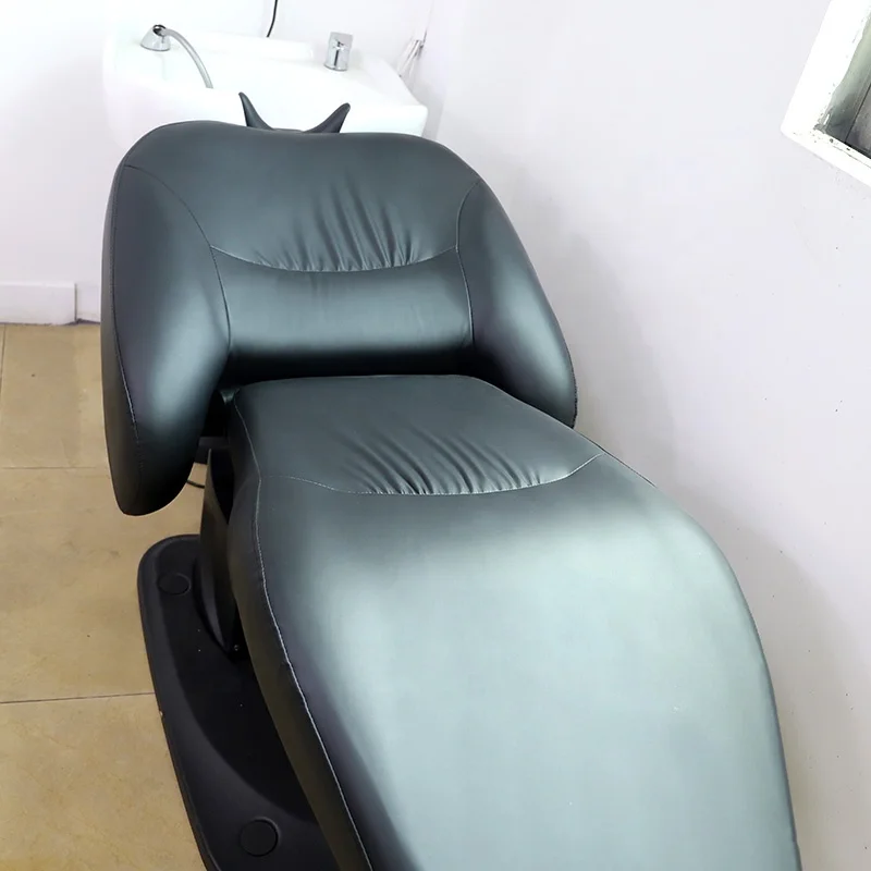 Мебель для парикмахерской черная высококлассная массажная кровать из