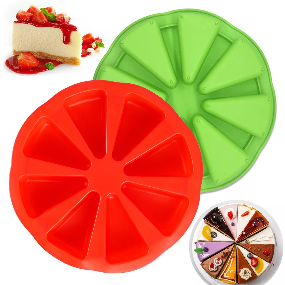 

2 шт., силиконовые формы для маффинов, 8 емкостей