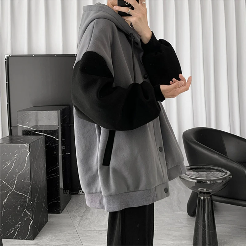 

Свободные повседневные ВИНТАЖНЫЕ пальто в стиле пэчворк с длинным рукавом, весенне-осенняя шикарная Корейская верхняя одежда в стиле Харад...