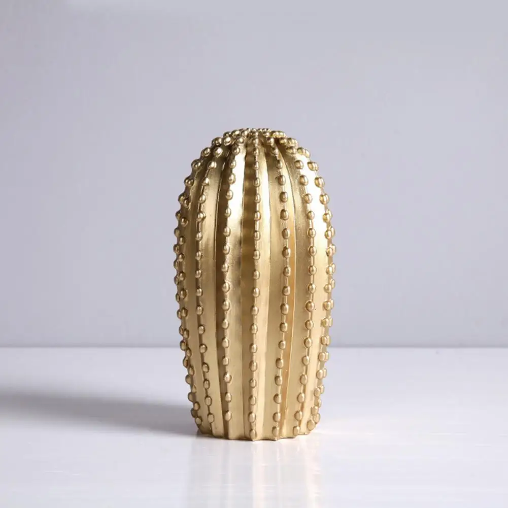 

Красивая статуя кактуса, прочное украшение для стола в виде кактуса, белая/Золотая книжная полка, Настольная Декоративная скульптура