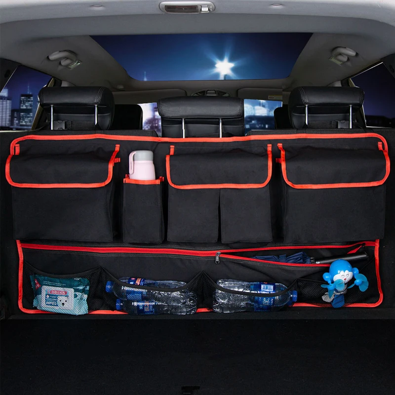 

Car Trunk Organizer Multi-use Oxford Automobile Seat Back Organizer Adjustable Backseat Storage Bag Large Capacity for SUV MPV
