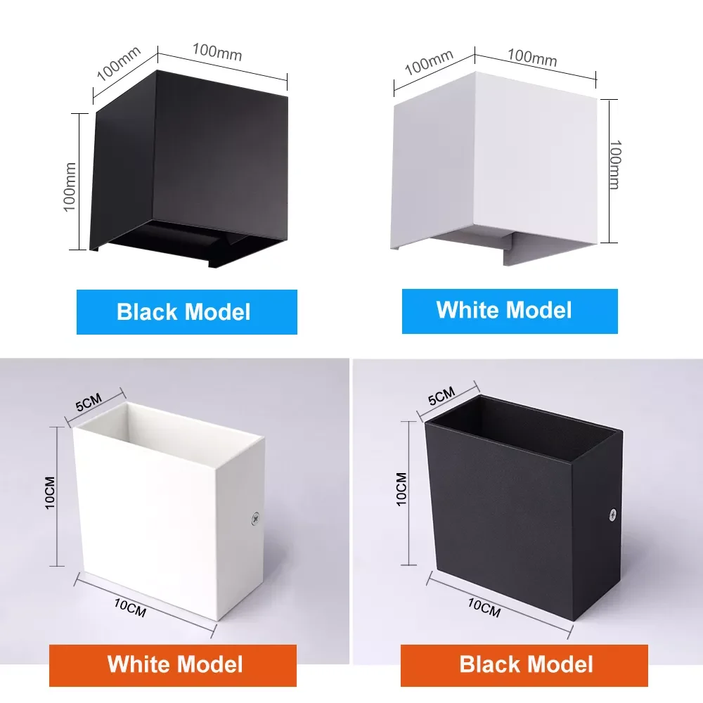 

2023 LED Wall Lamp 6W 12W Outdoor Waterproof Garden Porch Lighting Modern Simple AC85-265 Aluminum Indoor Art Wall Light flashli