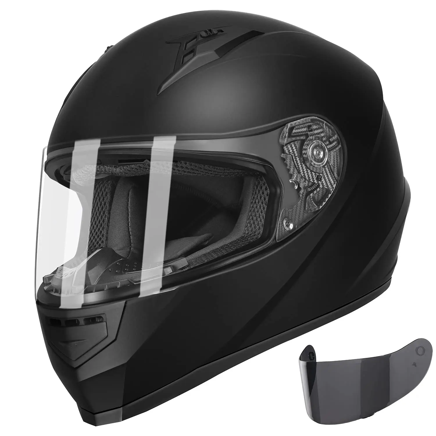 

Full Face Helmet Matte Black Large Motorcycle Helmet Summer Full Helmet Cover Double Lens Motorcycle Racing Helmet Four Seasons