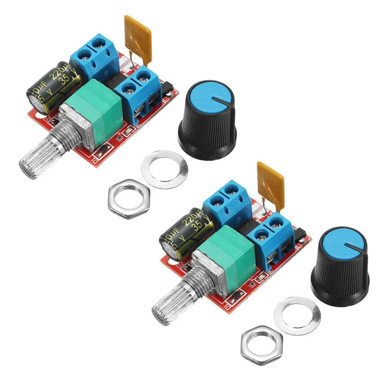 

2X 5V-30V DC PWM Speed Controller Mini Electrical Motor Control Switch LED Dimmer