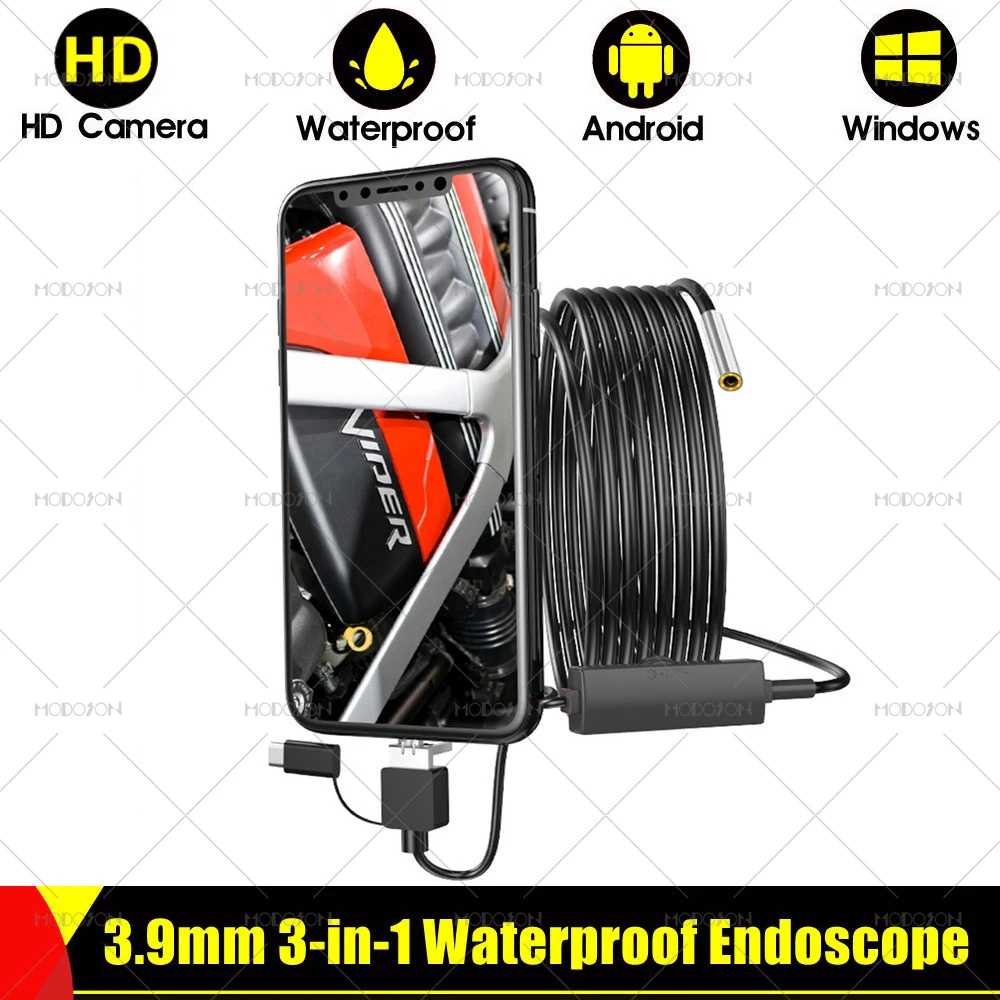 Камера-эндоскоп с кабелем USB Type-C 3 9 мм