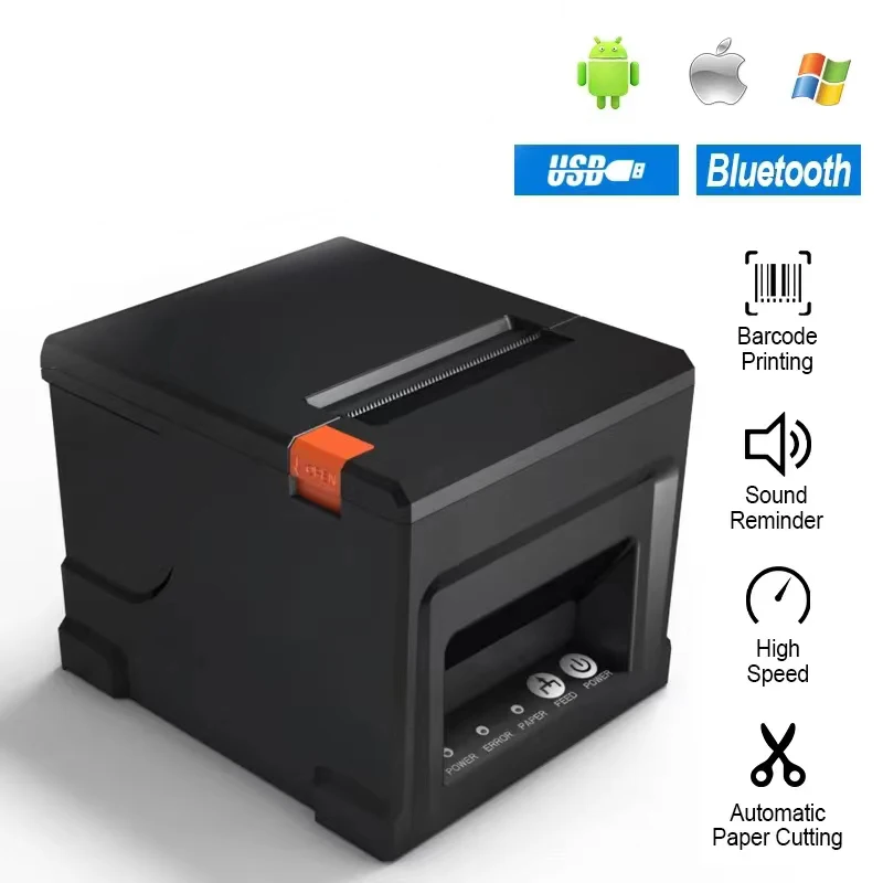 

80mm receipt Thermal printer Auto cutter USB Bluetooth Ethernet wireless 3 inch bill ticket pos kitchen printer ios android