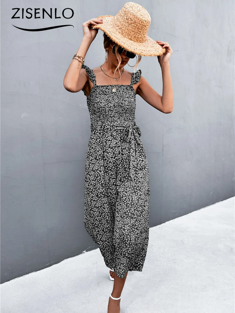 

Новый Цветочный повседневный комбинезон Feifei с поясом, комбинезон, женские комбинезоны, женский комбинезон, цельный комбинезон для женщин