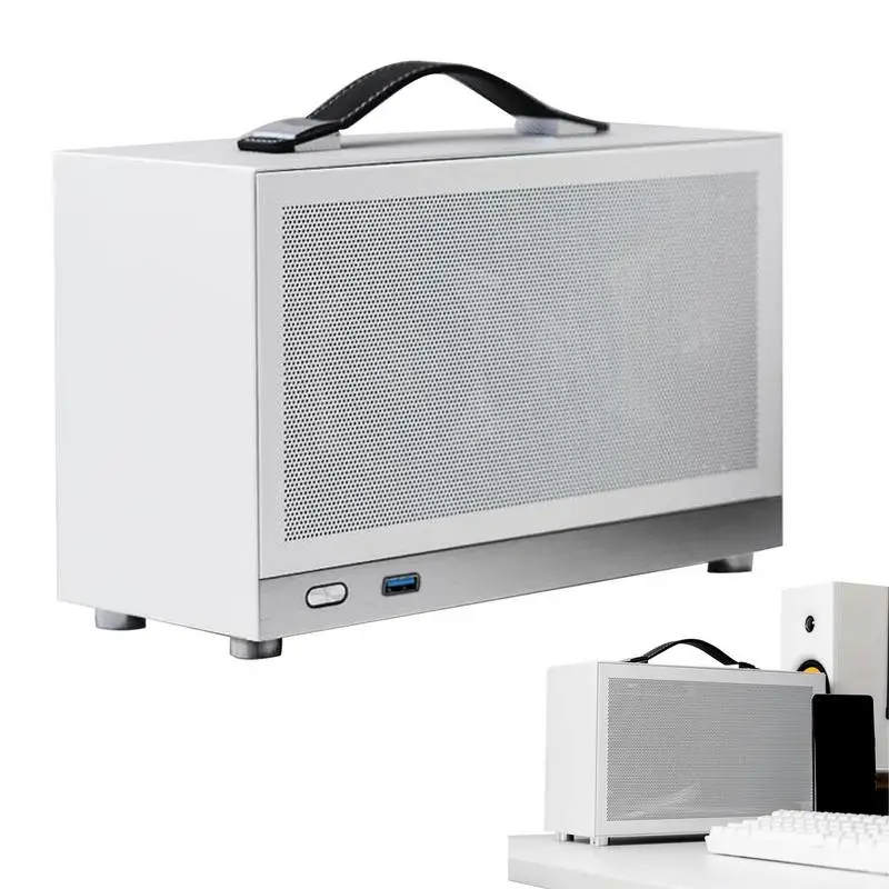 

ITX PC Case PC Mini Case Slim Portable Case Thickened Portable Desktop Computer Empty Chassis PC Gaming Case